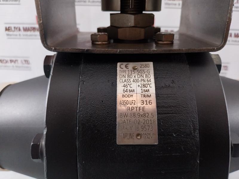 Axel Larsson Rc250-sr087 Pneumatic Actuator + Starline Ball Valve 115-sgs-g Assy