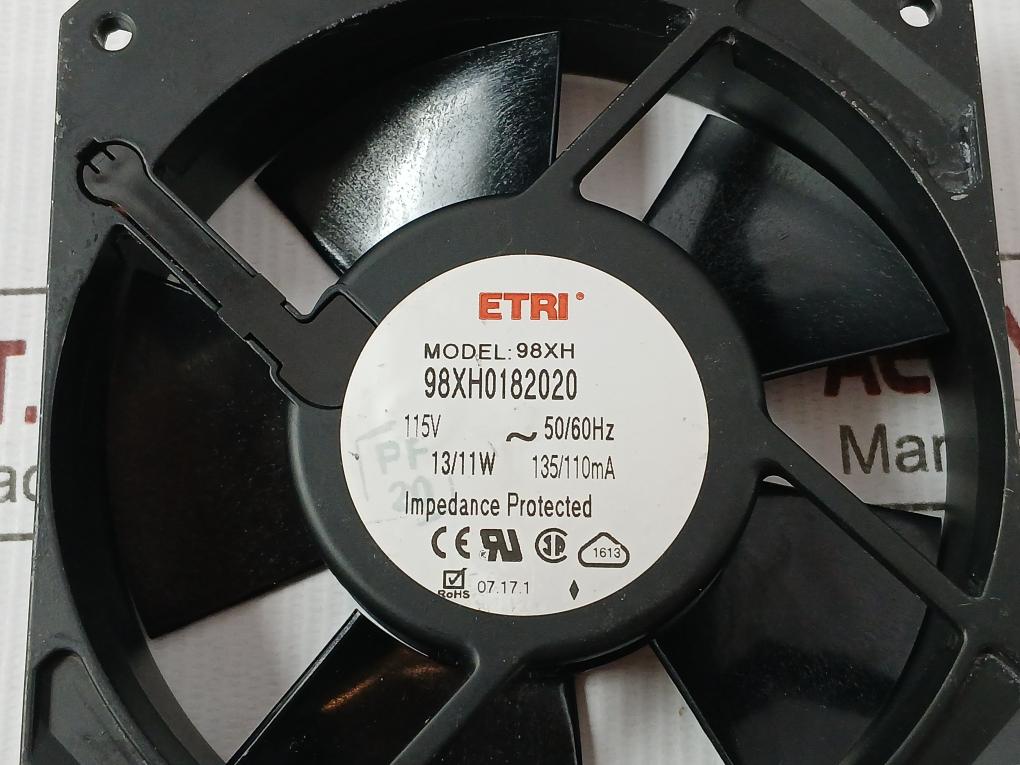 Axial Fan 115v- 50/60hz Etri 98xh0182020