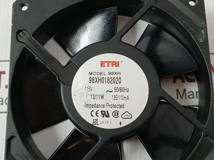 Axial Fan 115v- 50/60hz Etri 98xh0182020