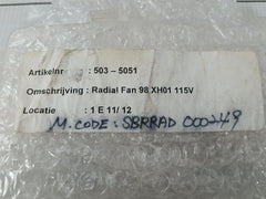 Axial Fan 115v- 50/60hz Etri 98xh0182020