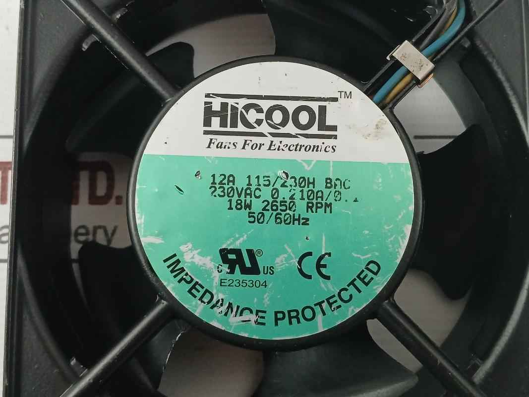 Axial Cooling Fan 12A 115/230H Bac Brand Hicool 50/60Hz