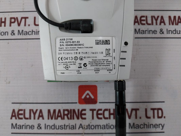 Axis Communications Axis 211W Network Camera 0270-001-03 Ps-k 7-20Vdc 44-57Vdc