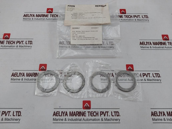 Axon 40050-14-01 Thrust Roller Bearing 1.752 Id X 2.49 Od X .0781 Tk