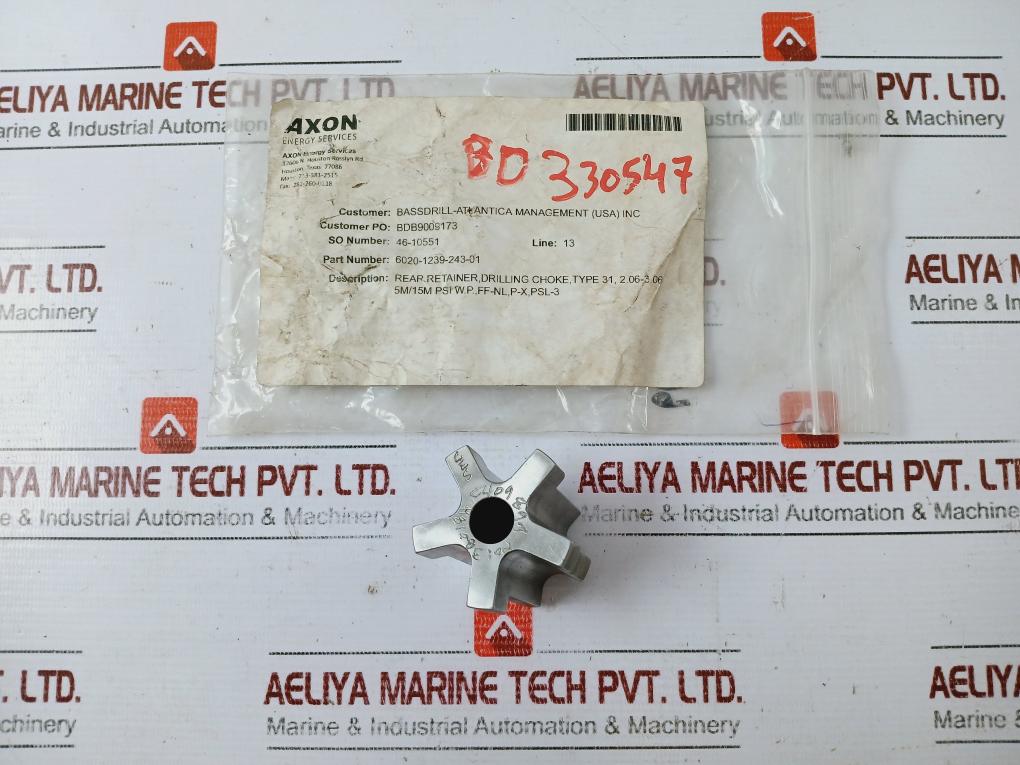 Axon 6020-1239-243-01 Rear Retainer For Drilling Choke, C40989A