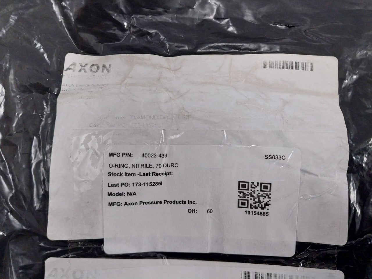 Axon Pressure Products 40023-439 O-ring Nitrile 70 Duro 10154885