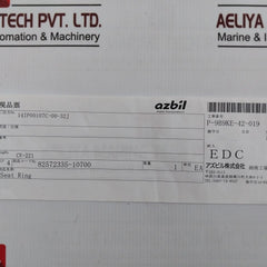 Azbil 82572335-10700 Boiler F.G. Flow Control Valve Seat Ring Set D4201 Div.4