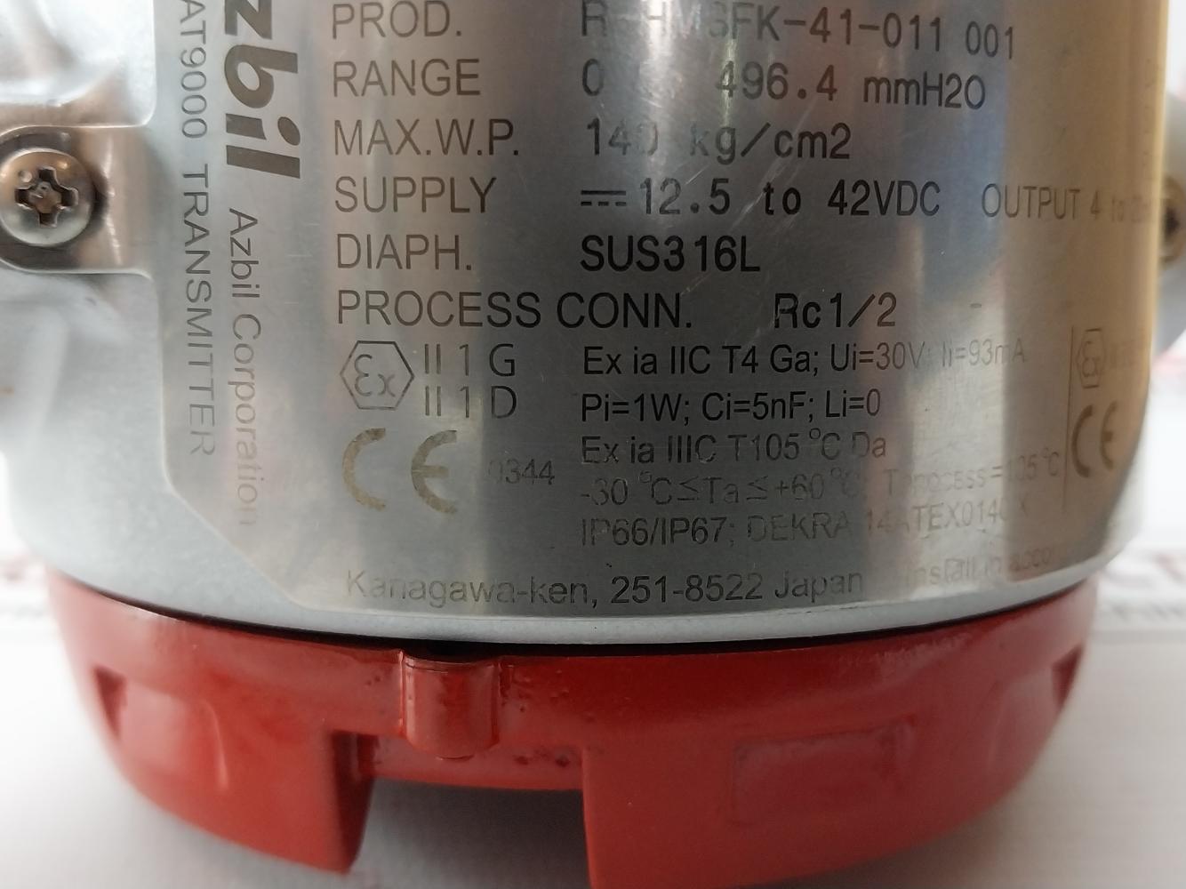 Azbil Advanced Differential Pressure Transmitter At9000 140 Kg/Cm2