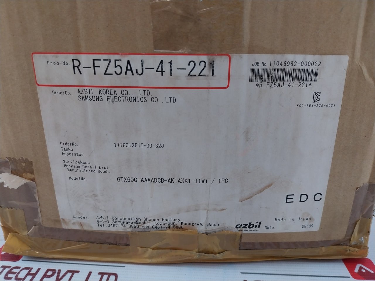 Azbil At9000 Advanced Pressure Transmitter 12.5 To 42Vdc Max. W.P. 35 Kgf/Cm2