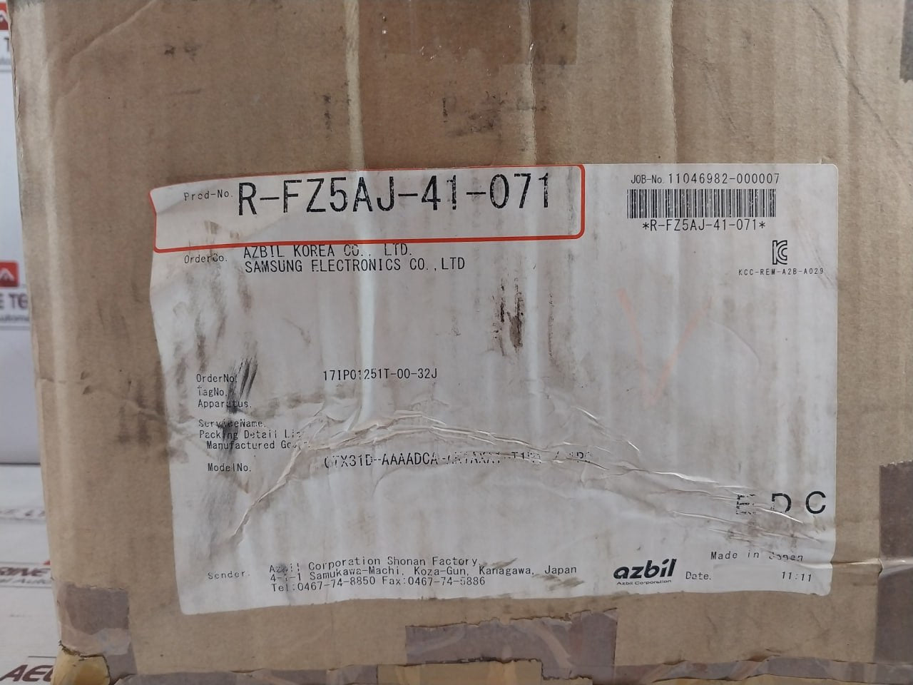 Azbil At9000 Advanced Transmitter Gtx31D-aaaadca-ak1Axa1-t1W1 12.5 To 42Vdc