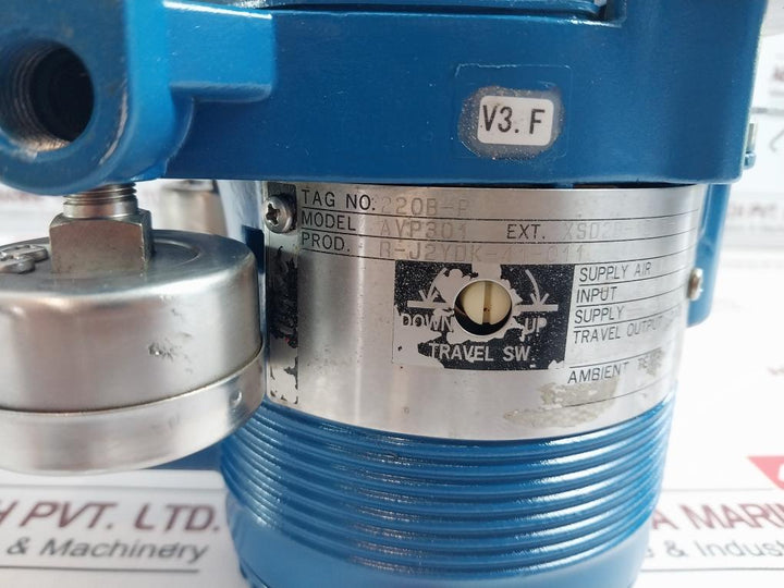 Azbil Avp301 Smart Valve Positioner With Air Regulator Kz03-2A 1.4-7.0 Kgf/Cm2