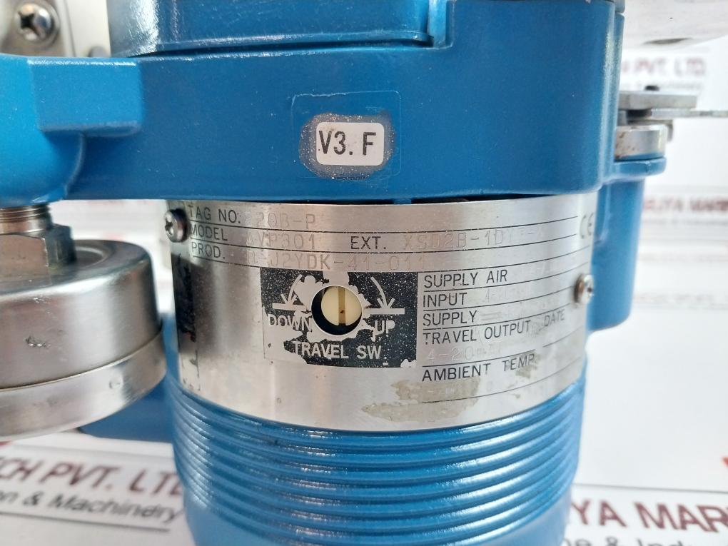 Azbil Avp301 Smart Valve Positioner With Air Regulator Kz03-2A 1.4-7.0 Kgf/Cm2