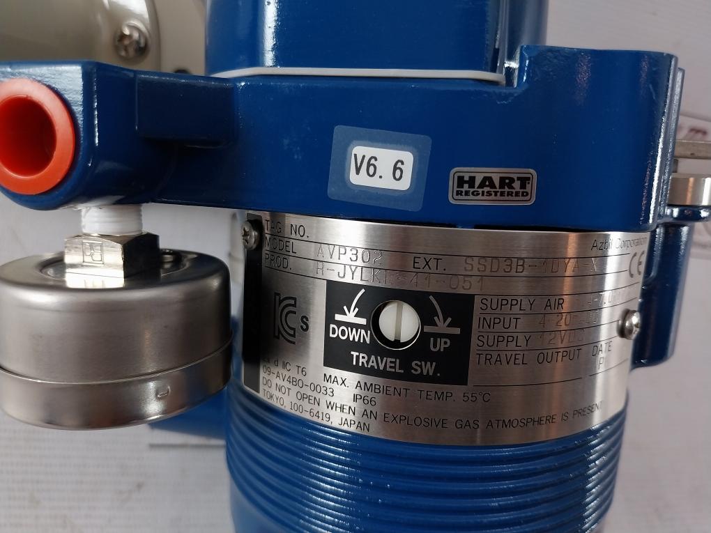 Azbil Avp302 Digital Smart Valve Positioner 12Vdc Rjylkl41051001