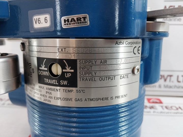 Azbil Avp302 Smart Valve Positioner 4–20 Ma Dc 12 Vdc Ssd2B-1Dyt-x Ip66 V6.6