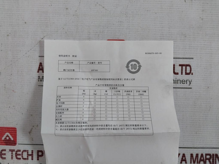 Azbil Avp302 Smart Valve Positioner With Air Regulator Kz03-2A 12Vdc Ip66