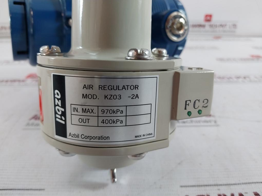 Azbil Avp302 Smart Valve Positioner With Air Regulator Kz03-2A 4-20Madc 12Vdc 2B