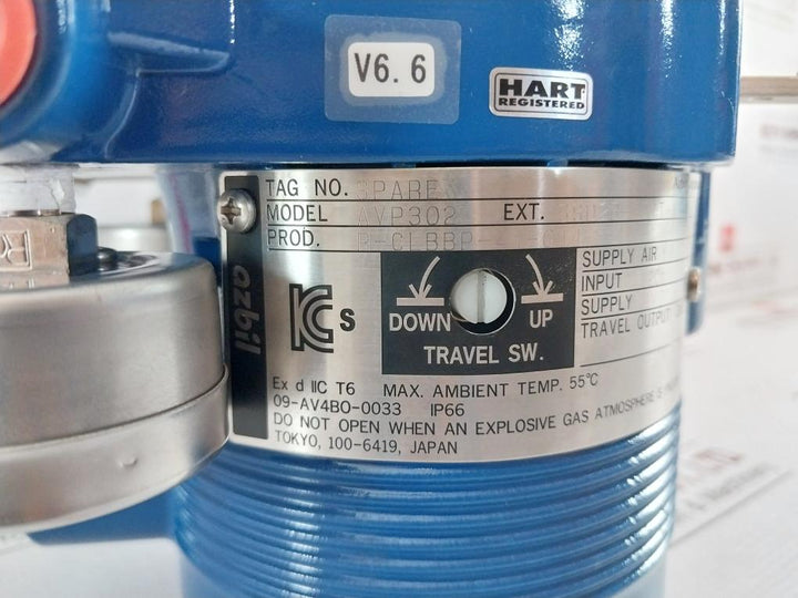 Azbil Avp302 Smart Valve Positioner With Air Regulator Kz03-2A 4-20Madc 12Vdc 2B