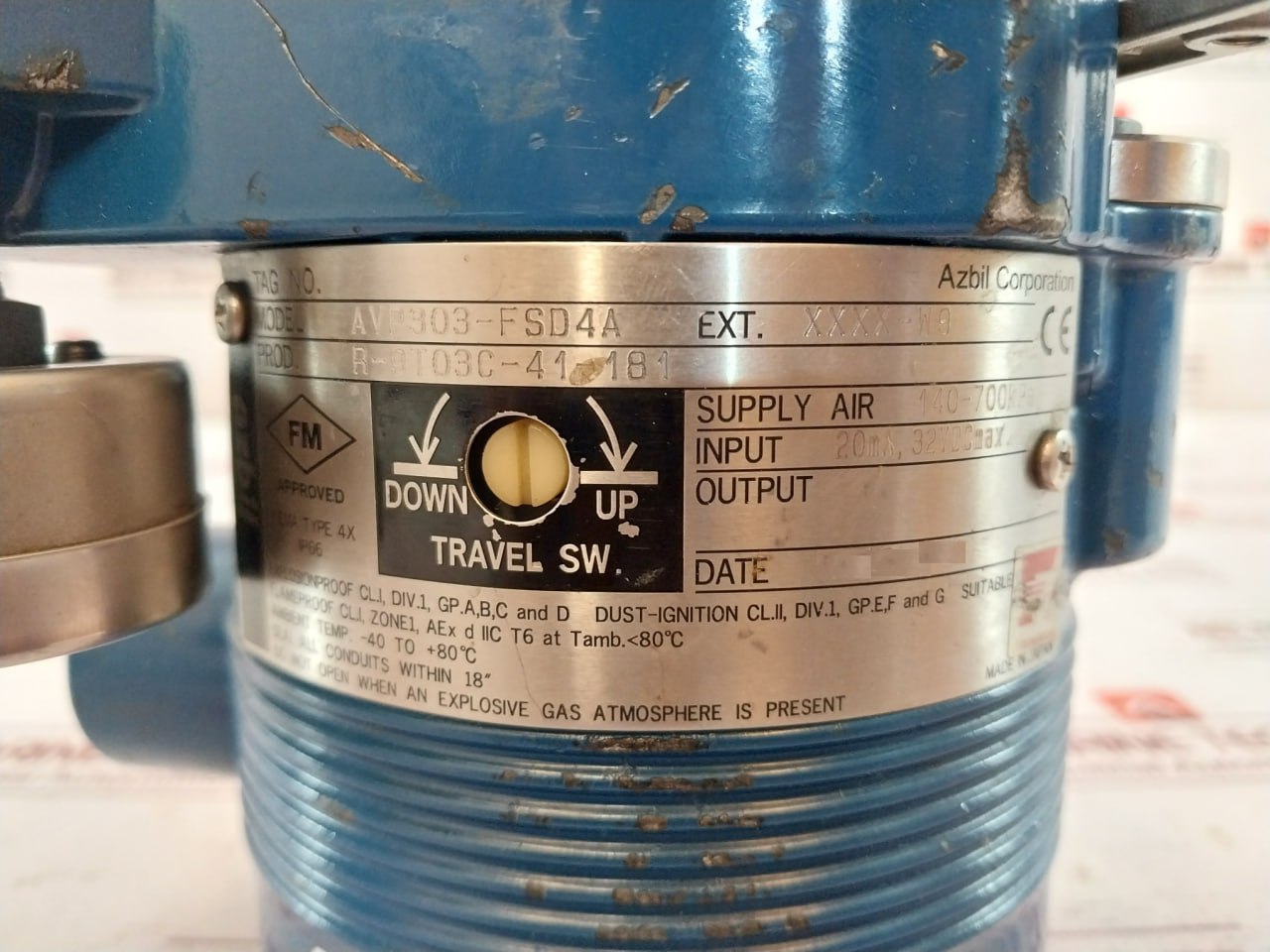 Azbil Avp303-fsd4A Smart Valve Positioner Ip66 140-700Kpa 20Ma, 32Vdc