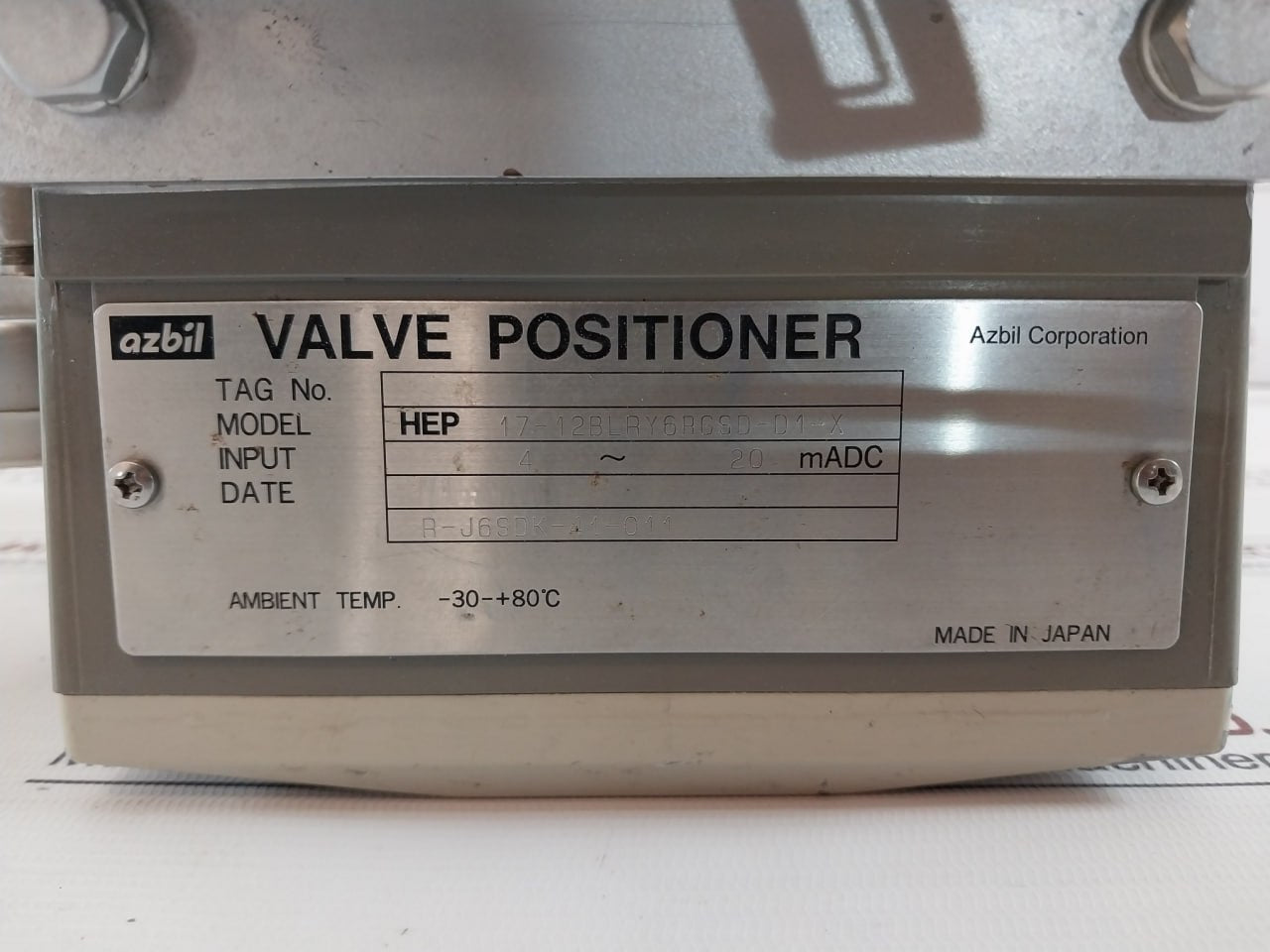 Azbil Hep 17-12Blry6Rgsd-d1-x Valve Positioner 4–20 Madc