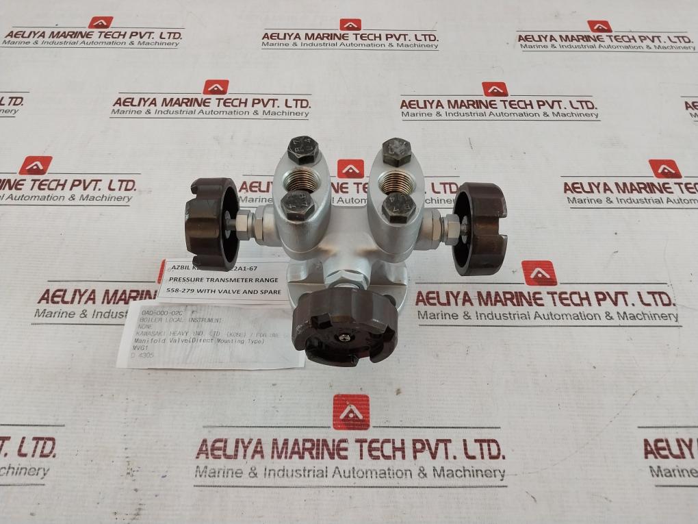 Azbil Kdp22Y-1122A1-67 Pressure Transmitter 558-279 With Valve&Spare 0A0-000-02C