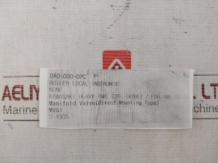 Azbil Kdp22Y-1122A1-67 Valve Manifold Block Mvg1 Sf Gz 0A0-000-02C