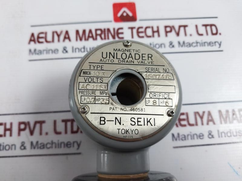 B-n Seiki Mrca-103 Magnetic Unloader Auto Drain Valve Ac 115V