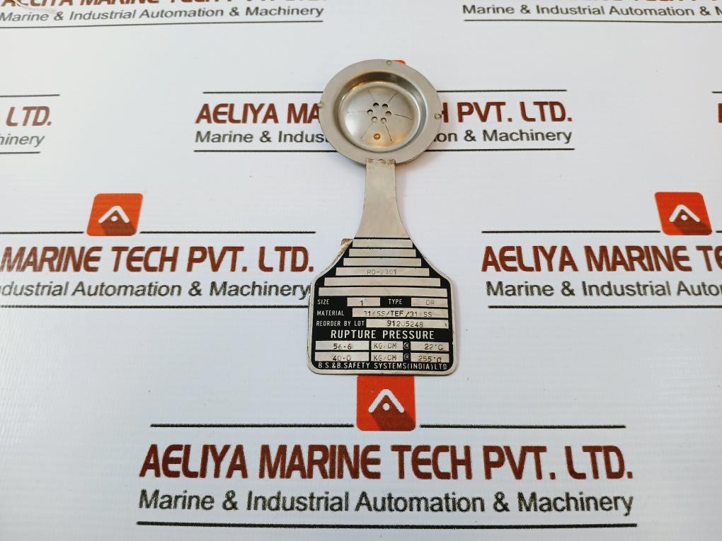 B.s.&b. Safety Systems Rd-2301 Rupture Pressure Device