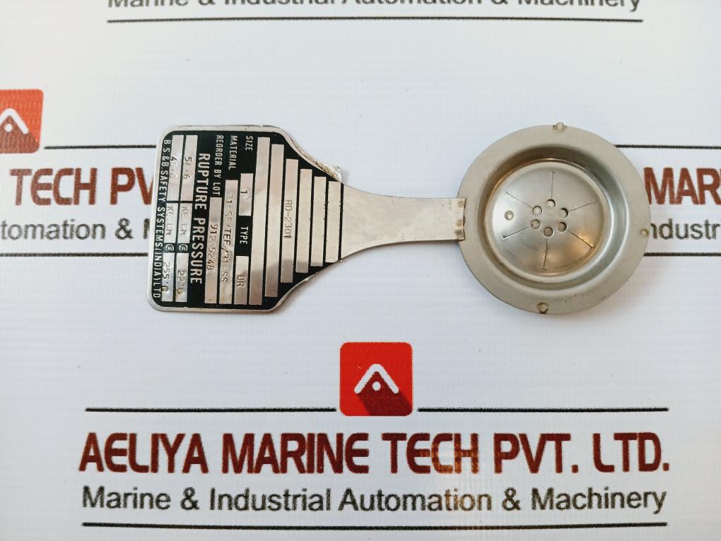 B.s.&b. Safety Systems Rd-2301 Rupture Pressure Device