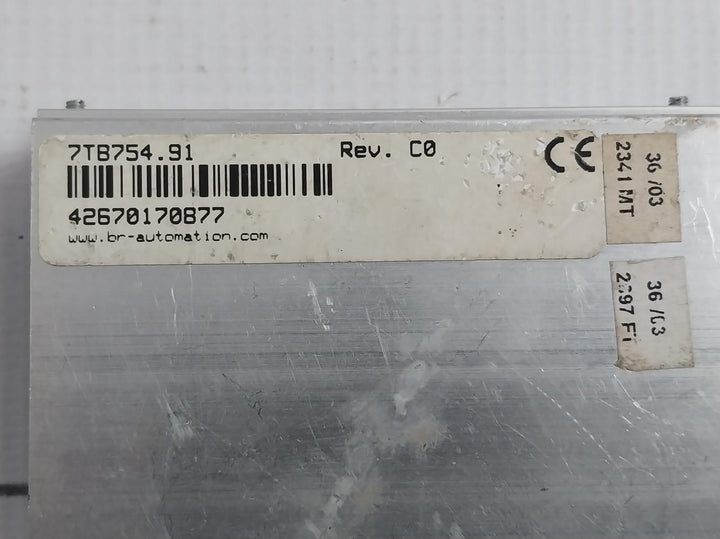 B&R Automation 7Tb754.91 Terminal Block Module Rev-c0