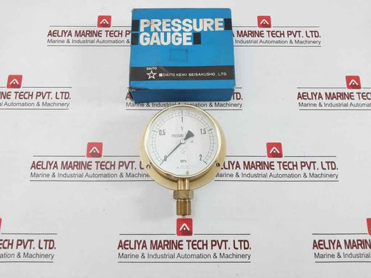 B S Pressure Gauge 0-2 Mpa Daito Keiki Seisakusho