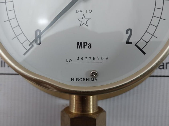B S Pressure Gauge 0-2 Mpa Daito Keiki Seisakusho