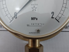 B S Pressure Gauge 0-2 Mpa Daito Keiki Seisakusho
