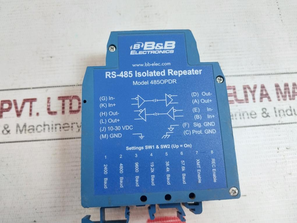 B&B Electronics 485Opdr Isolated Repeater Rs-485 10-30 Vdc E222870