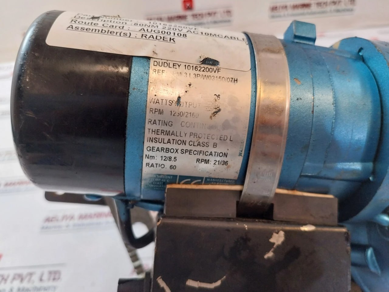 B Hepworth 10162260Vf Wiper Motor S611337 80Nm 220Vac 10M Cable