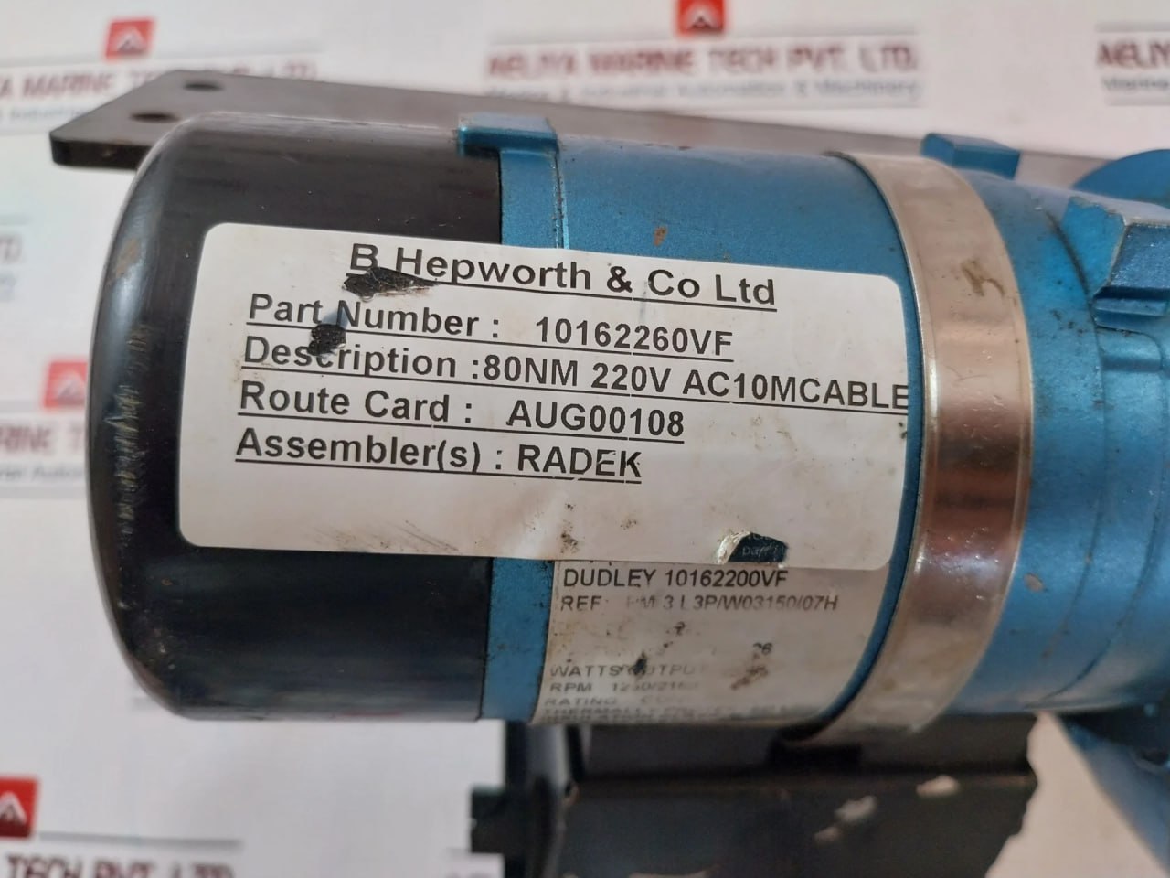 B Hepworth 10162260Vf Wiper Motor S611337 80Nm 220Vac 10M Cable