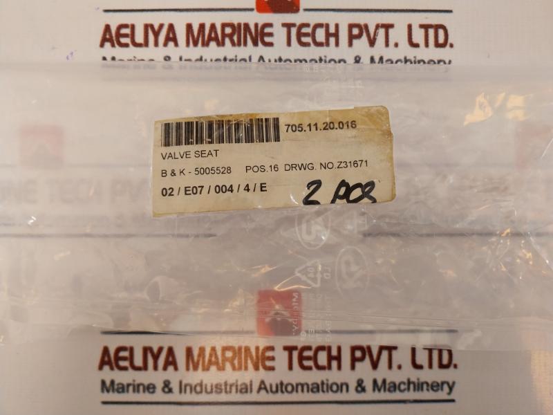 B & K 5005528 Valve Seat, 705.11.20.016