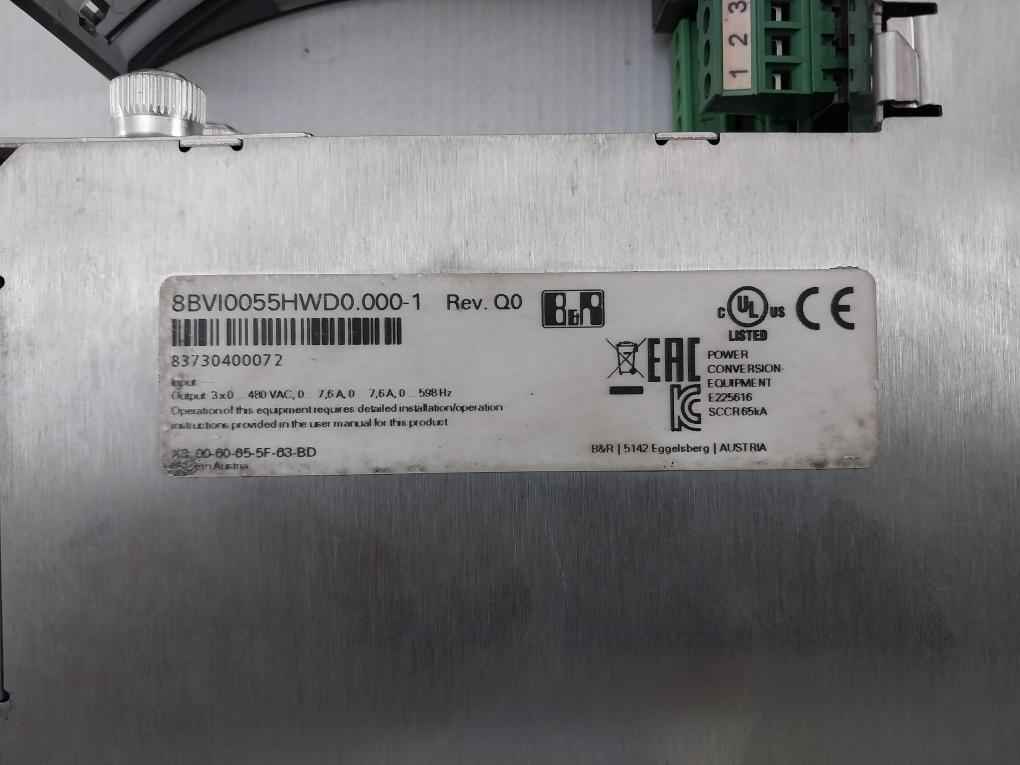 B&R 8Bvi0055Hwd0.000-1 Acopos Multi Inverter Module Rev.Q0 E225616 6A