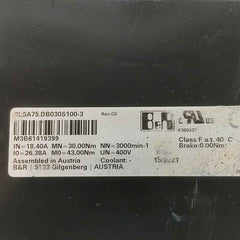B&R 8Lsa75.Db030S100-3 Synchronous Servo Motor M3B61419399 30,00Nm 400V E360421