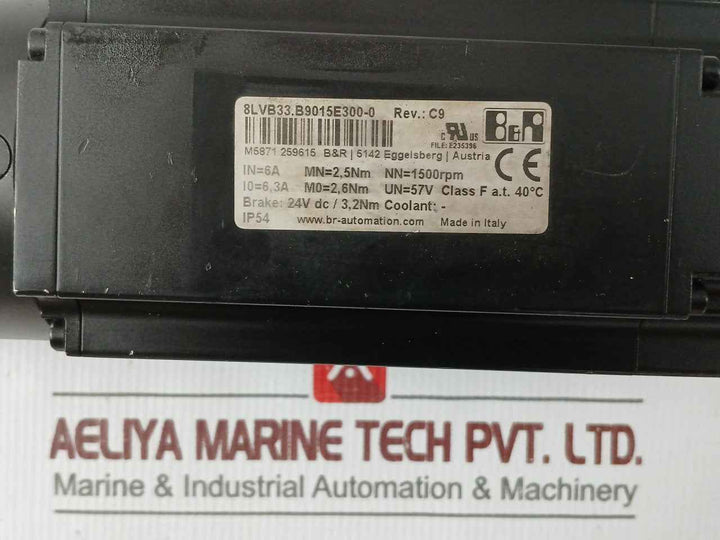 B&R 8Lva33.B9015E300-0 Synchronous Servo Motor 1500Rpm 24Vdc Rev.A0 Ip54