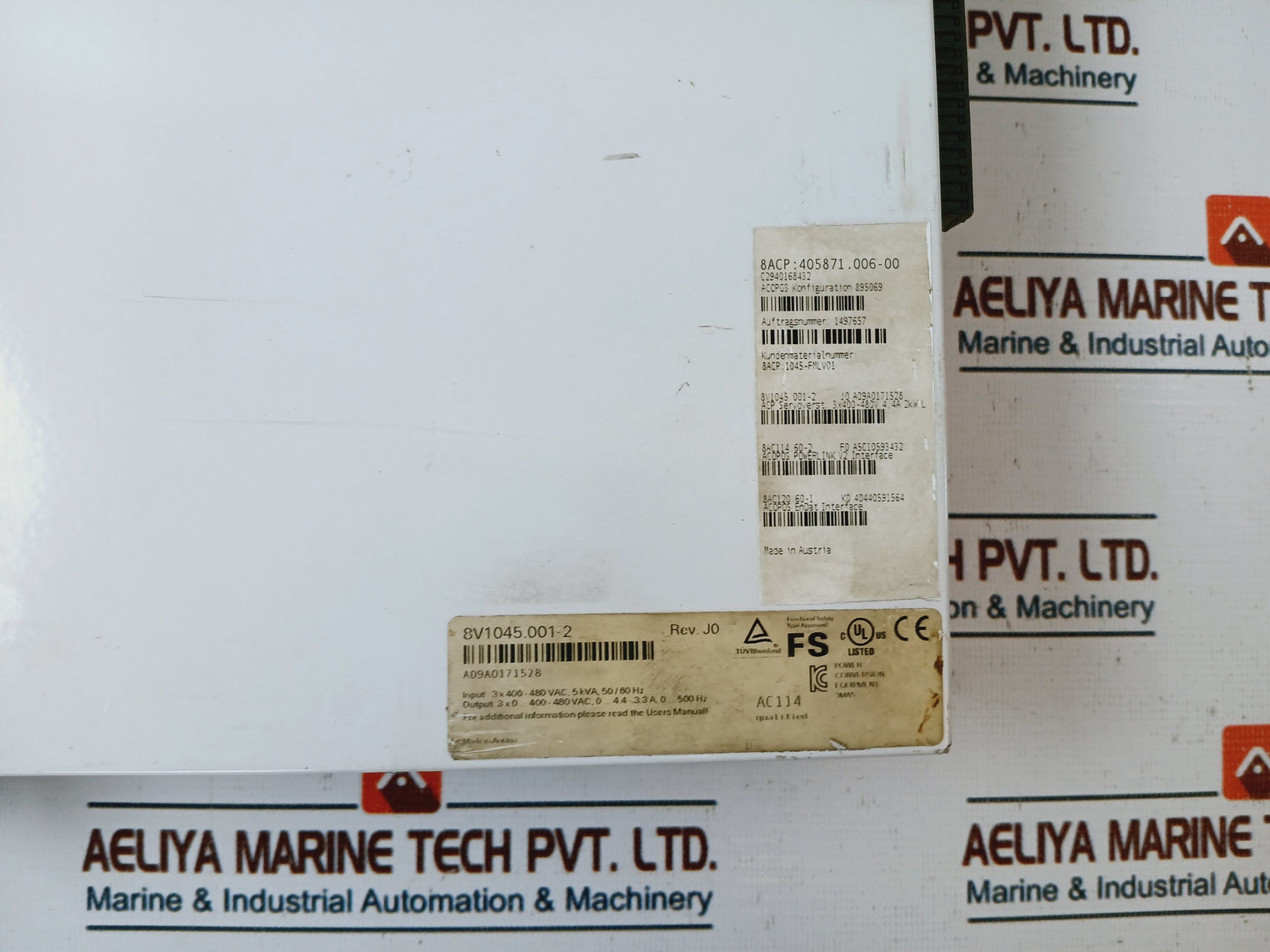 B&R 8V1045.001-2 Acopos 1045 Servo Drive 3X400-480Vac, 5Kva, 50/60Hz