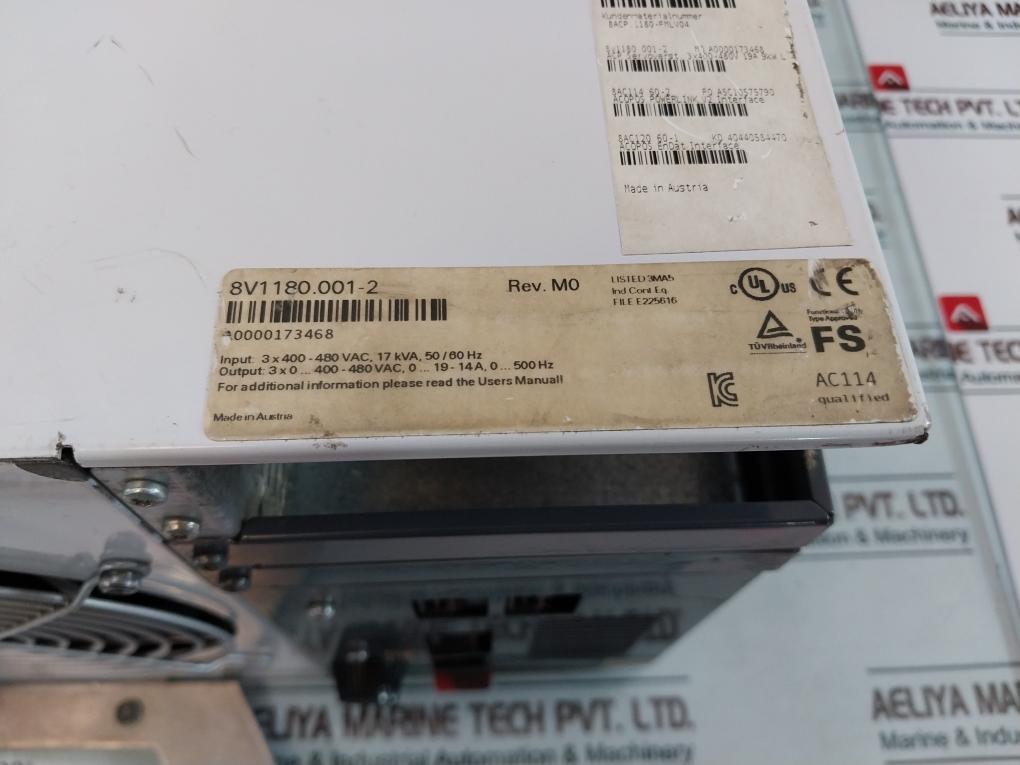 B&R Automation 8V1180.001-2 Servo Drive Acopos 1180 3 X 400-480Vac 17Kva 50/60Hz