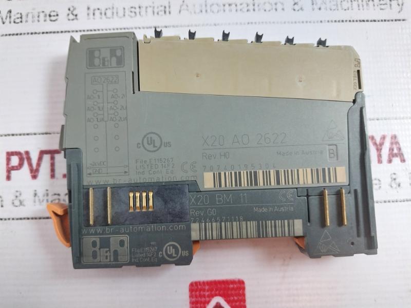 B&R X20 Ao 2622 Analog Input/Output Module 24Vdc