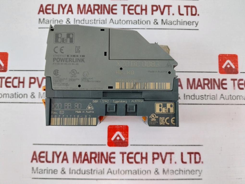 B&R X20 Bc 0083 Powerlink Bus Controller W/ Power Supply Module X20 Ps 9400