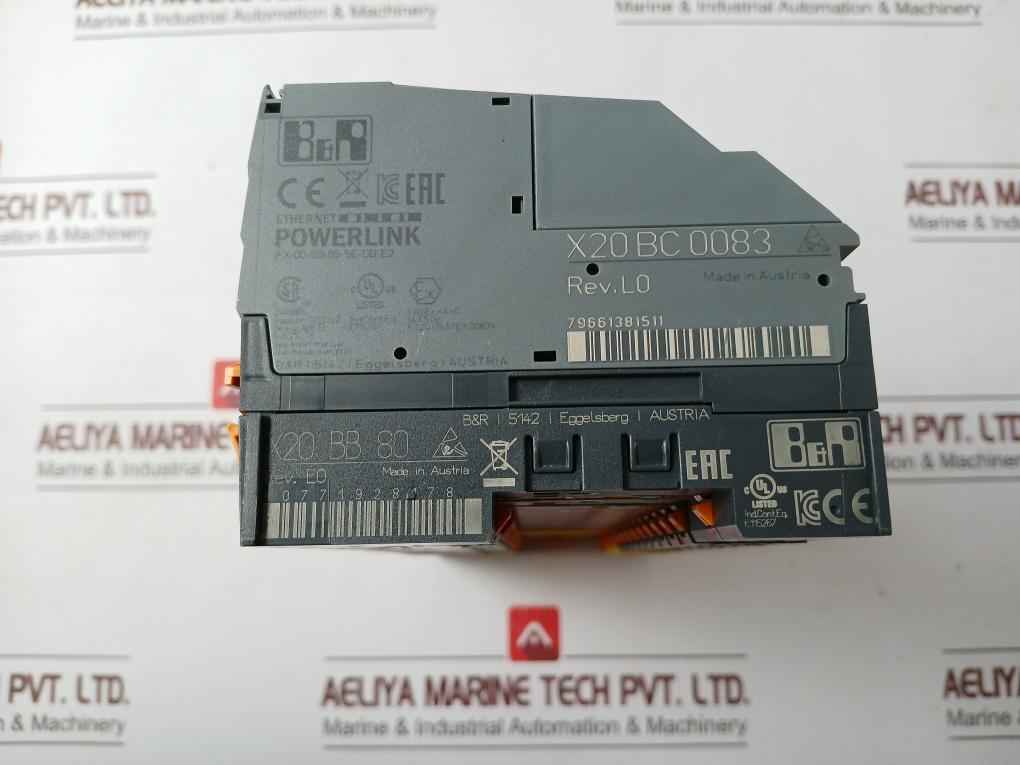 B&R X20 Bc 0083 Powerlink Modular Plc X20Bb80 X20Ac0Sr1 E115267 0-60C T5