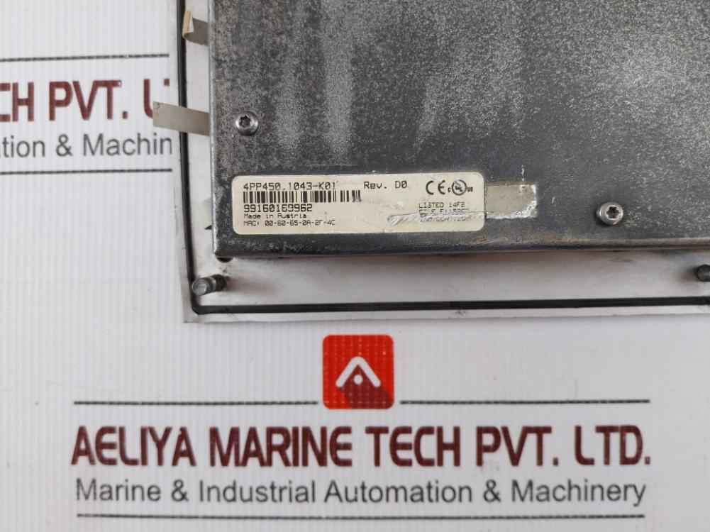 B&amp;R 4Pp450.1043-k01 Panel 400 Display Control Panel Rev D0 24 Vdc (Not Working)