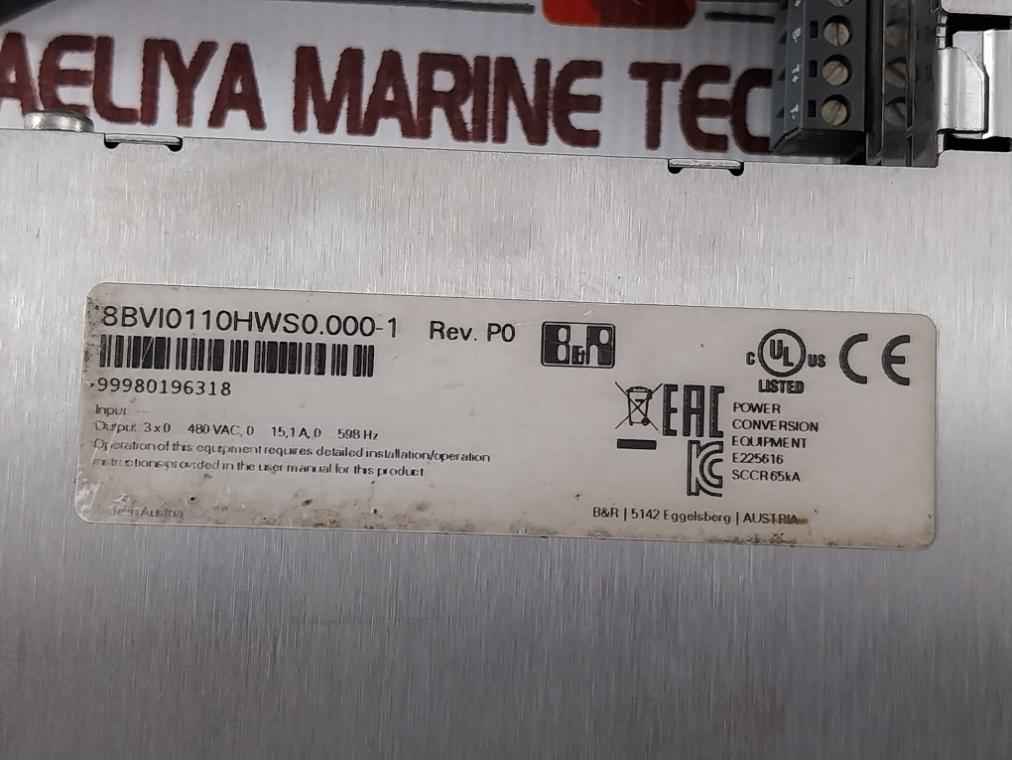 B&R 8Bvi0110Hws0.000-1 Acopos Multi Inverter Module 3X0-480Vac E225616