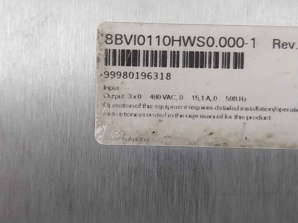 B&R 8Bvi0110Hws0.000-1 Acopos Multi Inverter Module 3X0-480Vac E225616