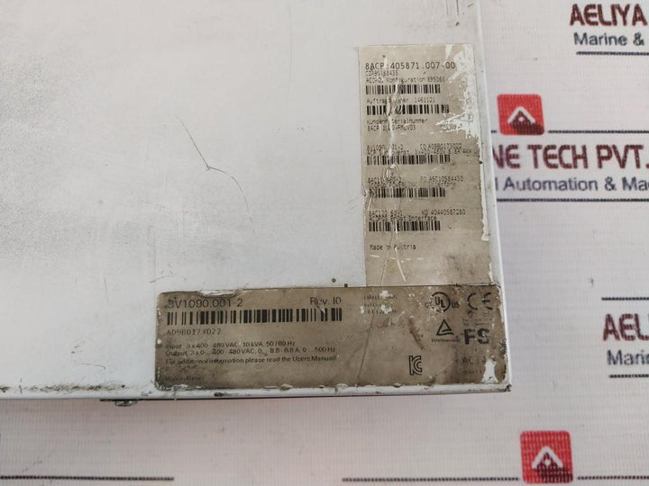 B&R Automation Acopos 1090 Servo Drive 8V1090.001-2 3 X 400-480Vac, 5Kva, 50/60Hz