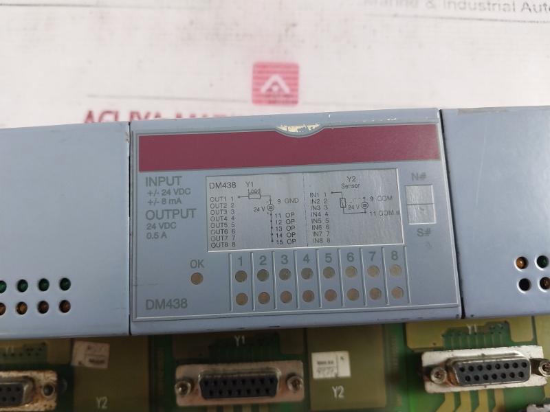 B&R Automation Dm438 Digital I/O Module 7Dm438.72, 7Bp704.0 Rev: C0 24Vdc 0.5A