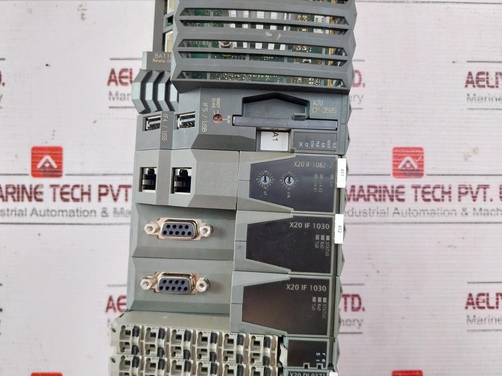 B&R X20CP3585,X20AC0SR1,X20IF1082-2,X20IF1030,X20DI9371,X20AI4622,X20AO2622 Rack