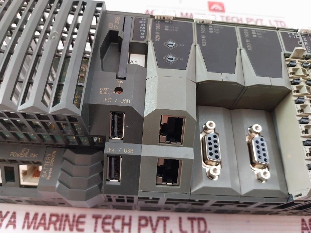 B&R X20CP3585,X20AC0SR1,X20IF1082-2,X20IF1030,X20DI9371,X20AI4622,X20AO2622 Rack